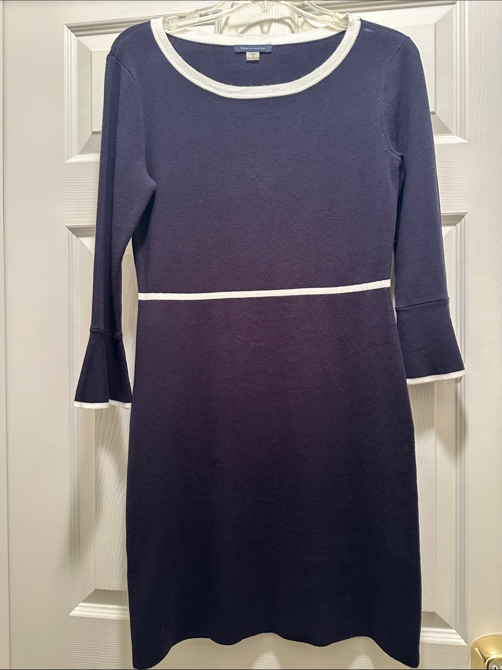Tommy Hilfiger Dark Navy Dress with White Trim